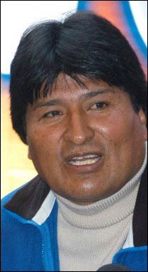 Evo Morales, presidente de Bolivia