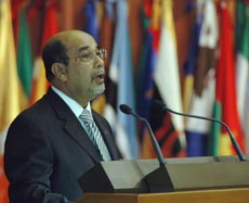 Ministro de Relaciones Exteriores de Malasia Sied Hamid Albar. Foto: Juvenal Baln