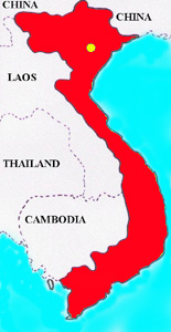 Mapa de Vietnam