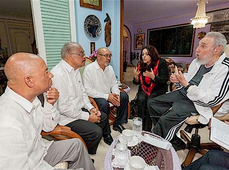 Begegnung Fidels mit dem Pr�sidenten von Suriname 