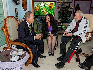 Treffen zwischen Fidel und Ban Ki-moon