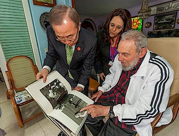 Treffen zwischen Fidel und Ban Ki-moon