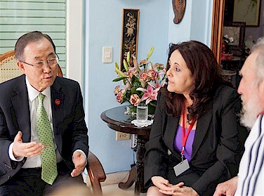Treffen zwischen Fidel und Ban Ki-moon
