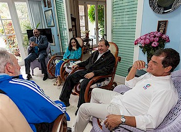 Fidel empfing Daniel, Evo und Correa 