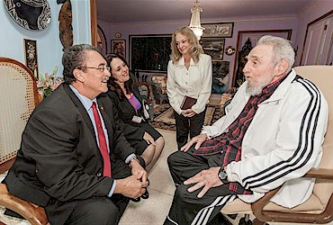 Fidel empfing den Premierminister von St. Lucia 