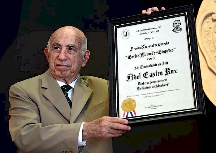 Assegnato a Fidel Castro il Premio Carlos Manuel de Cspedes
