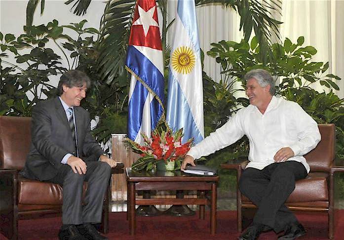 Miguel Daz-Canel ha ricevuto il vice presidente dellArgentina